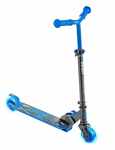 Самокат двухколесный Neon Vector 2020 NT05 синий LED светящиеся колеса (YVolution, NT05B2)